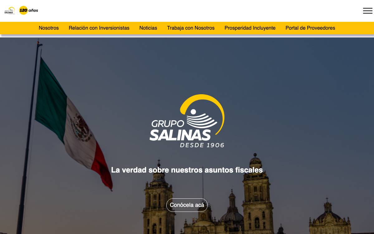 Grupo Salinas website preview