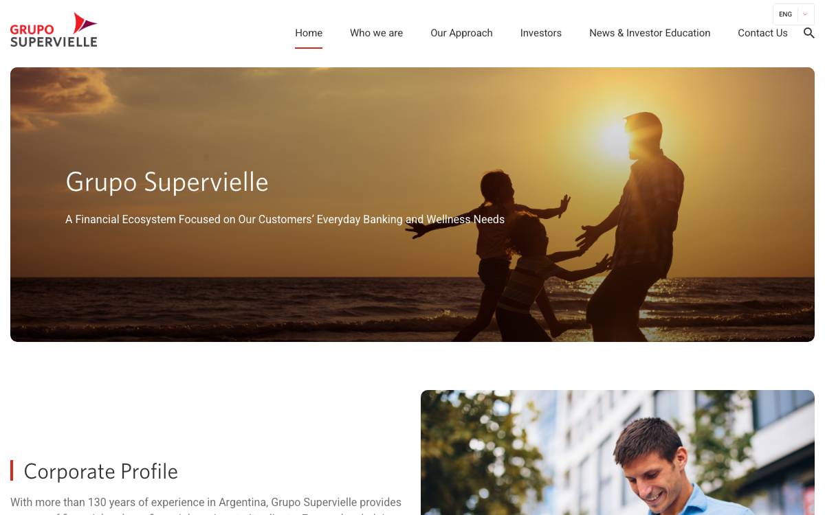 Grupo Supervielle website preview