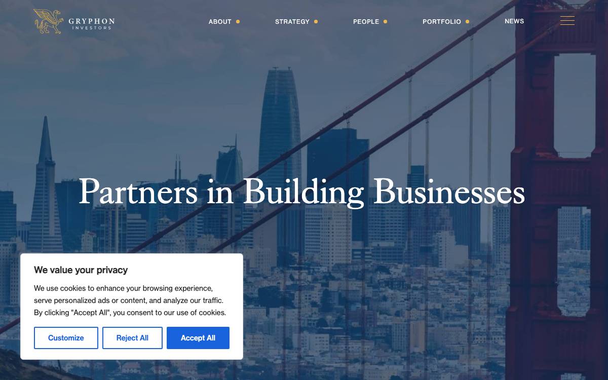 Gryphon website preview