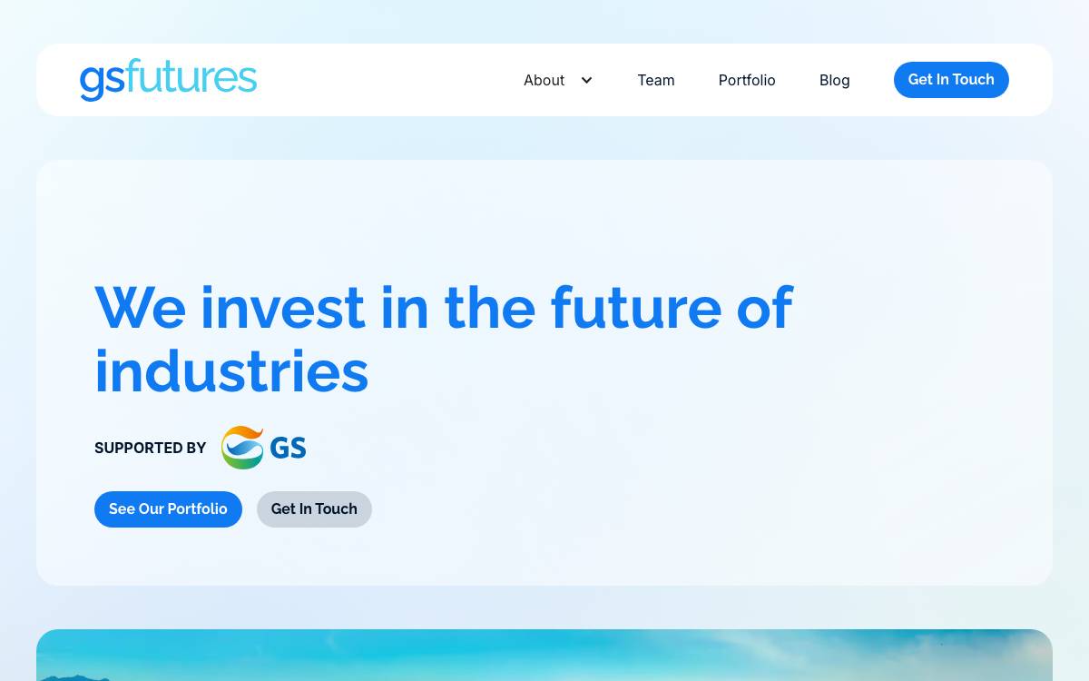 GS Futures website preview