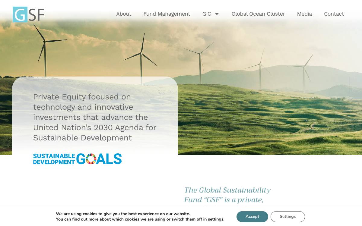 GSF Fund website preview