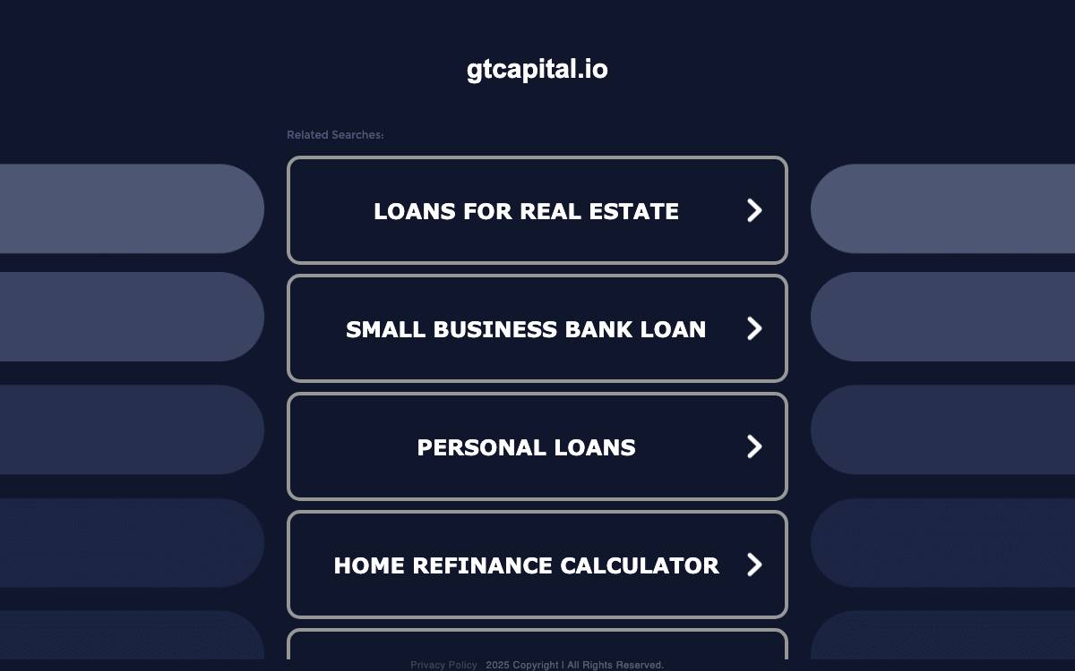 GT Capital website preview