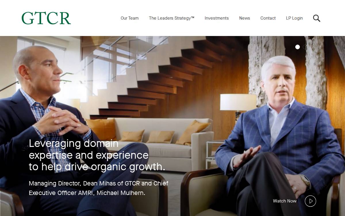 GTCR LLC website preview