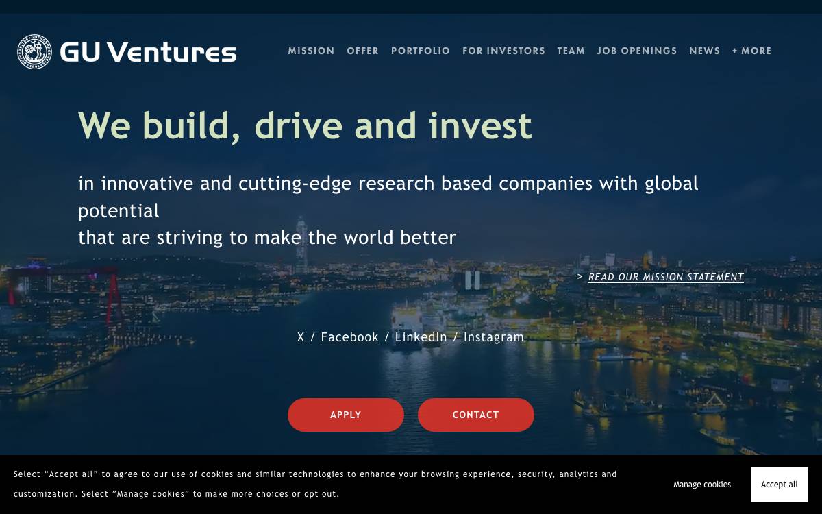 GU Ventures AB website preview