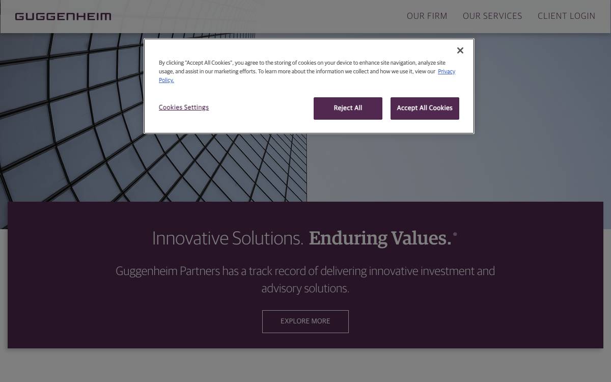 Guggenheim Partners website preview