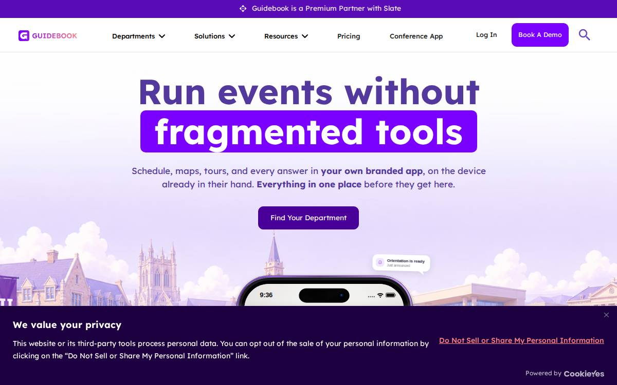 Guidebook Inc. website preview