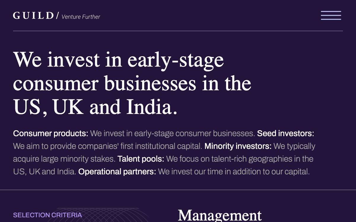 Guild Capital website preview