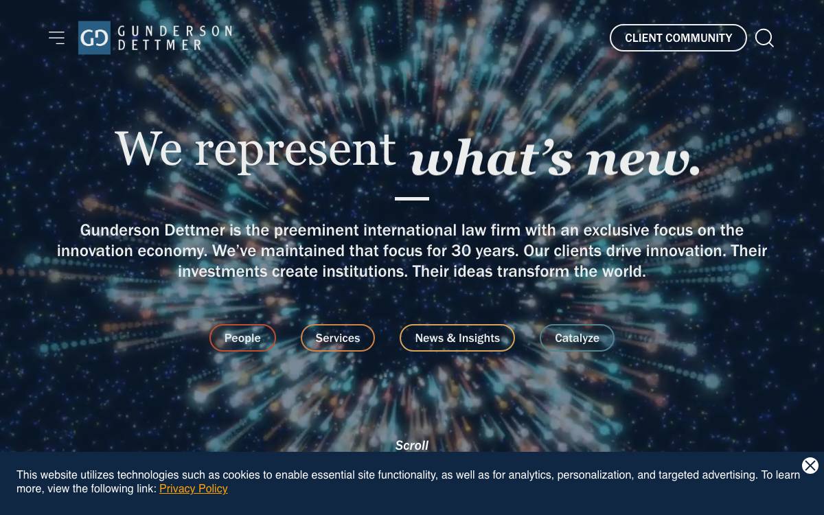 Gunderson Dettmer website preview