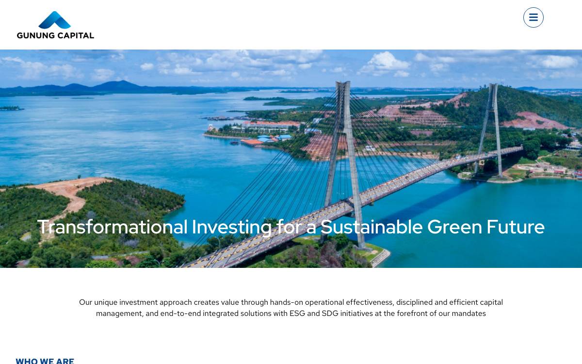 Gunung Capital website preview