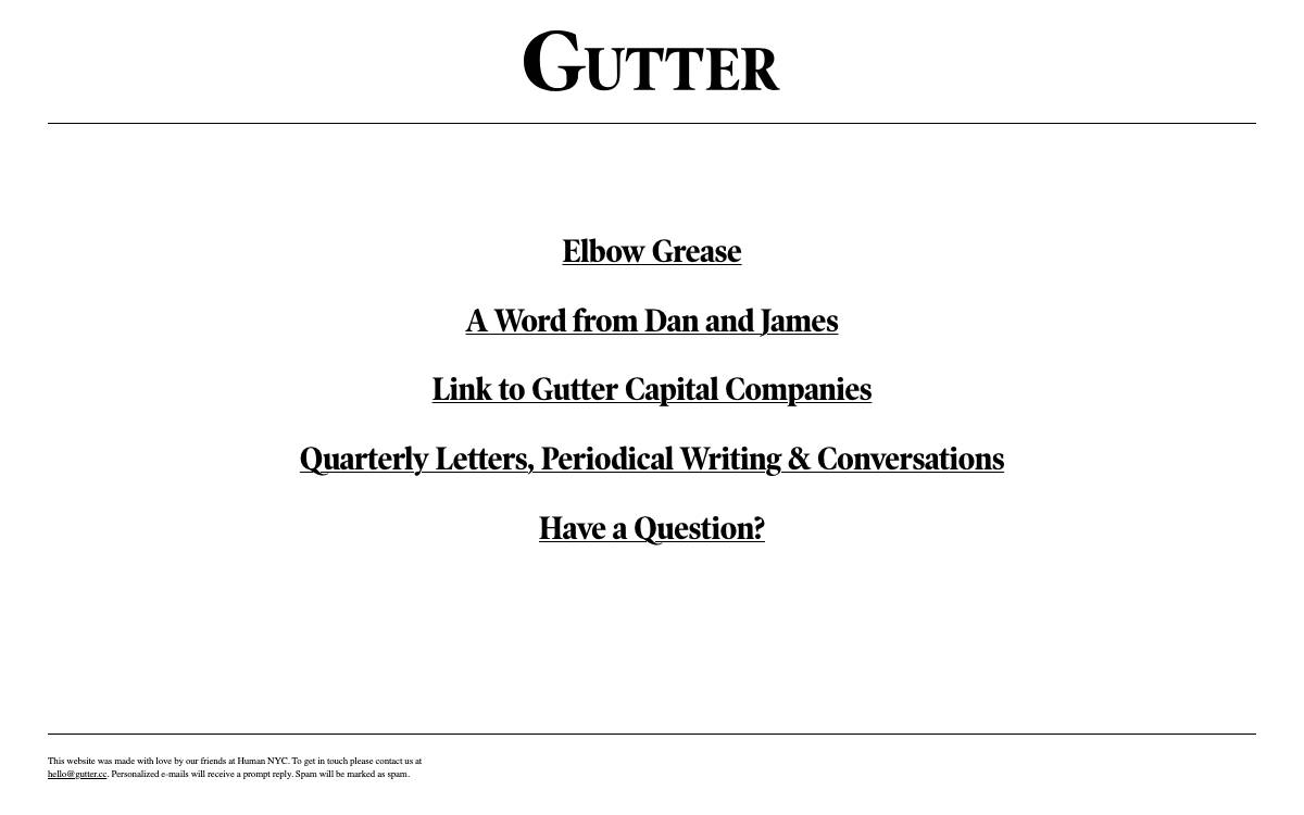 Gutter Capital website preview