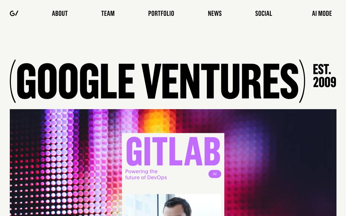 GV (Google Ventures) website preview