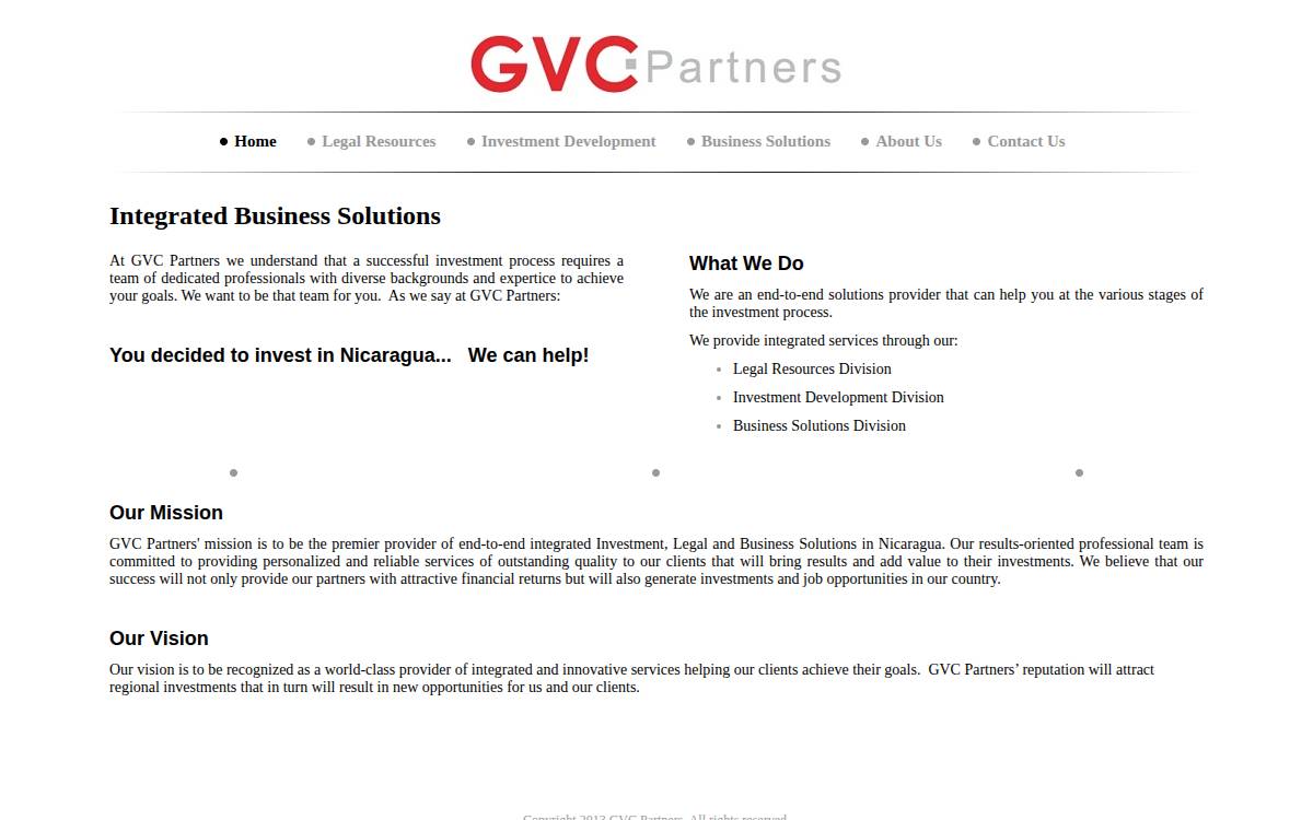 GVC Partners website preview