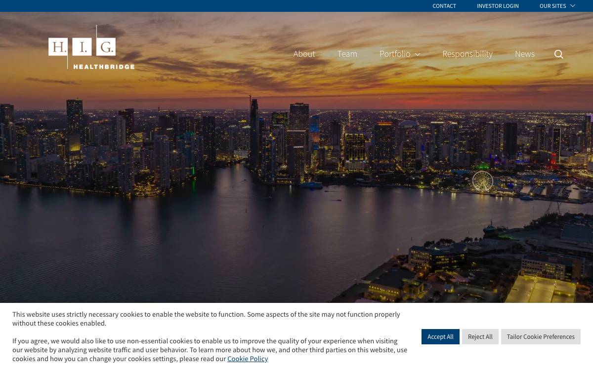 H.I.G. BioHealth Partners website preview