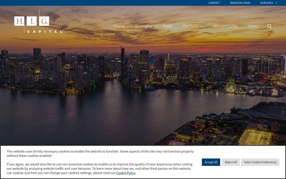 H.I.G. Capital website preview