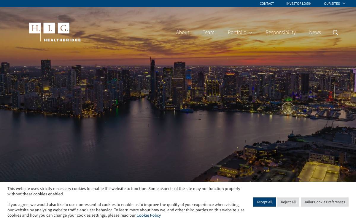 H.I.G. HealthBridge Partners website preview