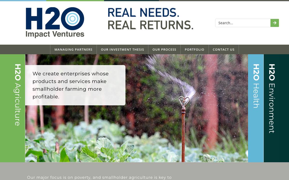 H20 Venture Partners website preview