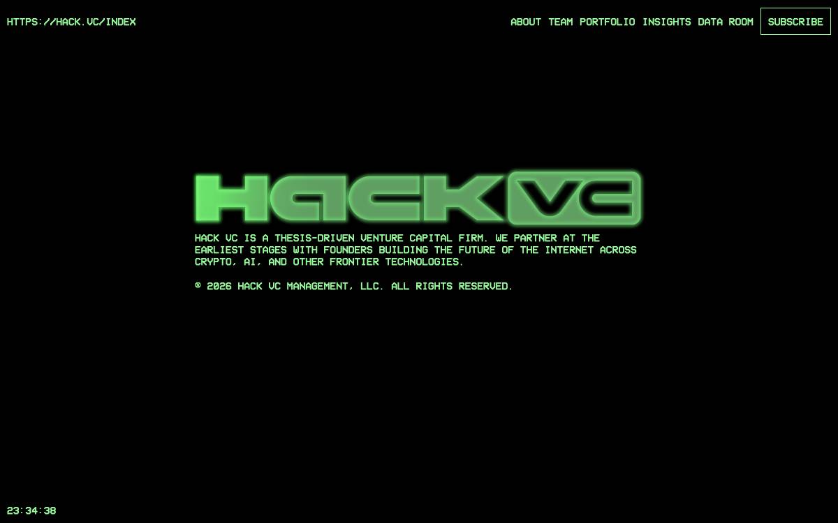 Hack VC website preview