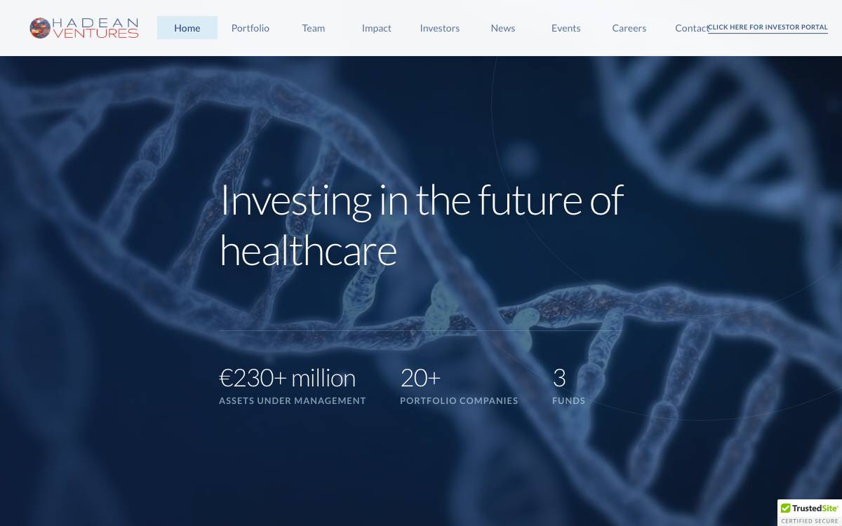 Hadean Ventures website preview