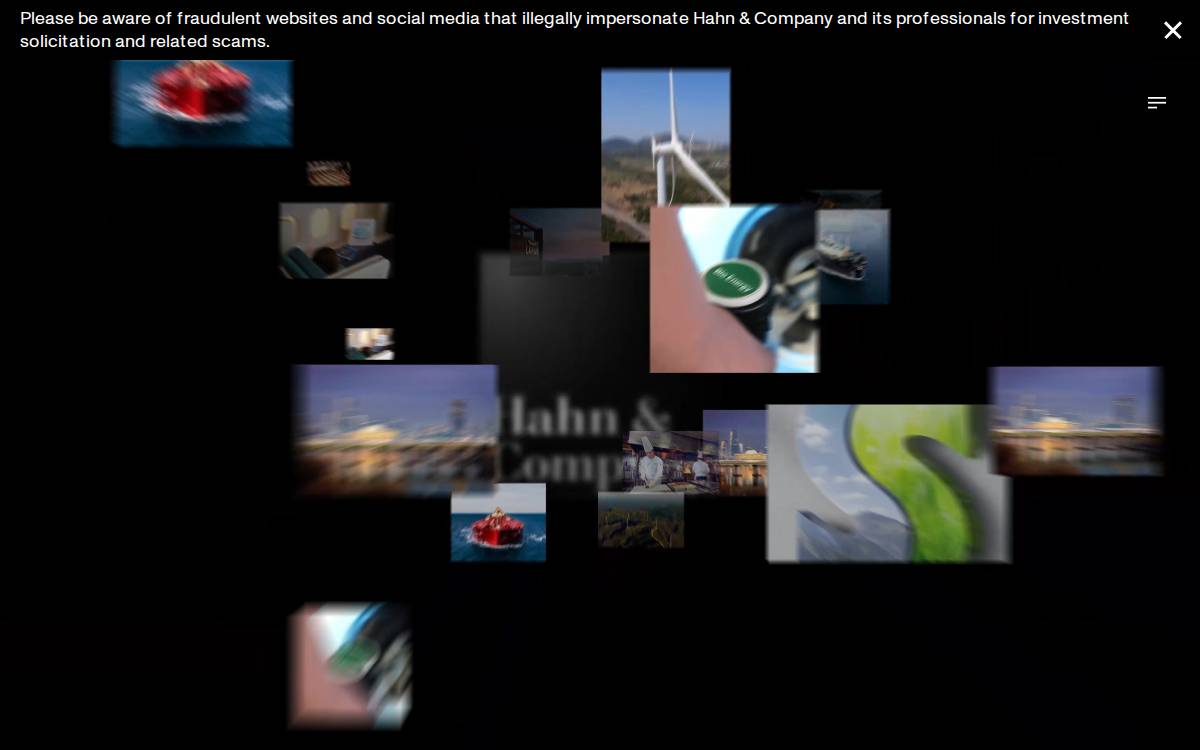 Hahn & Company website preview