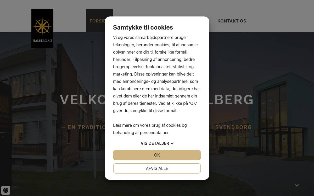 Halberg A/S website preview