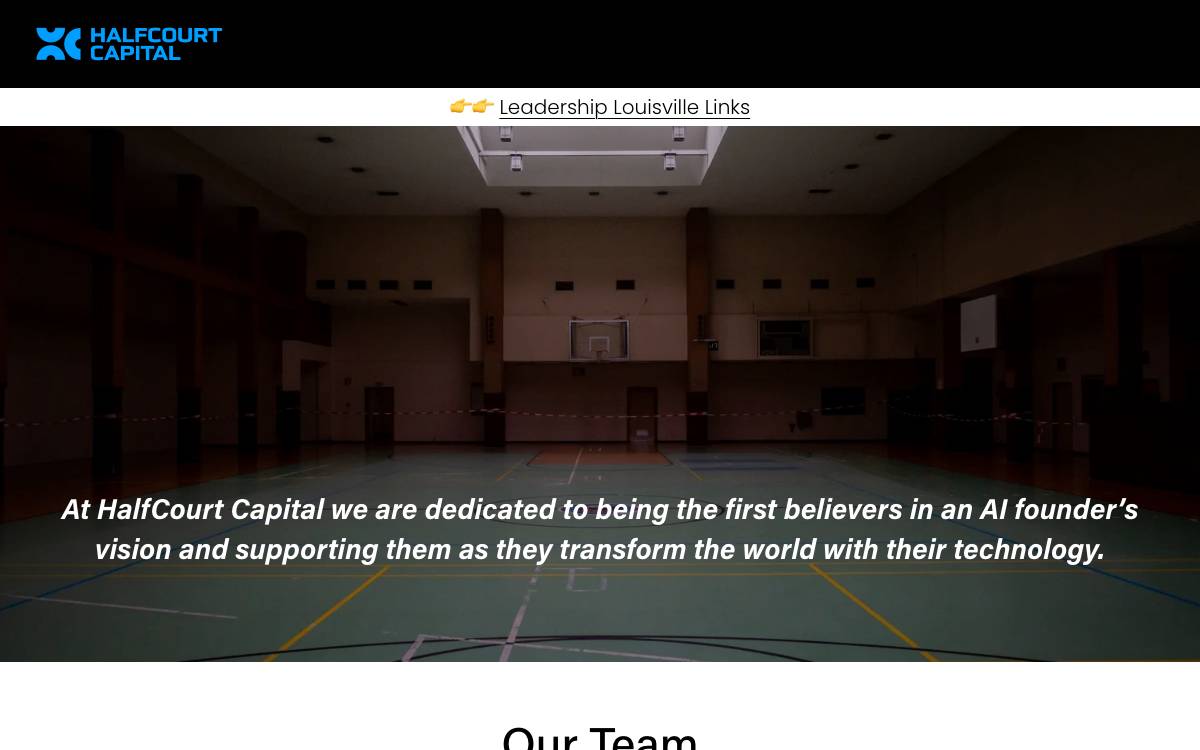 Half Court Ventures website preview
