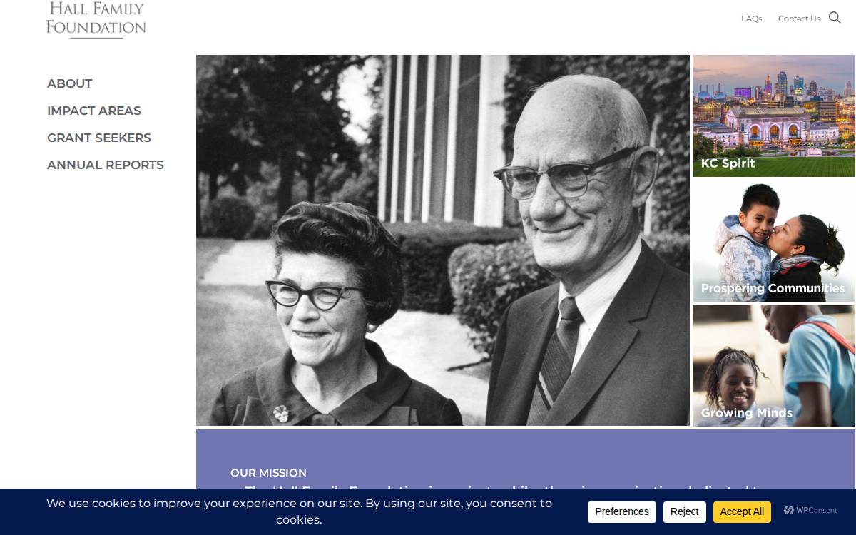 Hall Family Trust website preview
