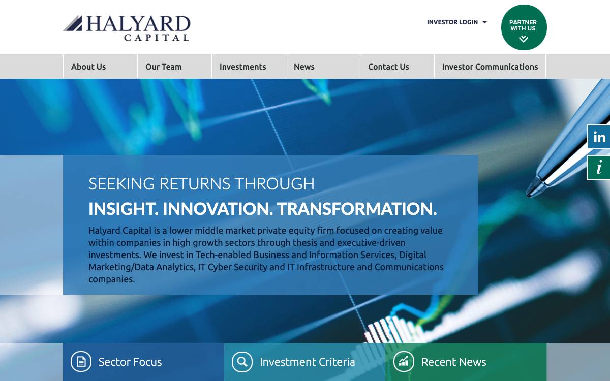 Halyard website preview