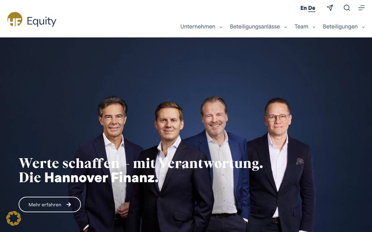 Hannover Finanz GmbH website preview