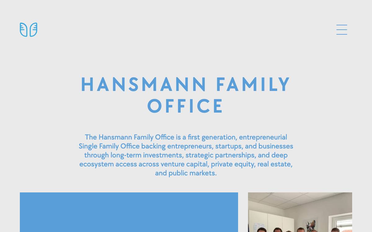 Hansmann Family Office website preview