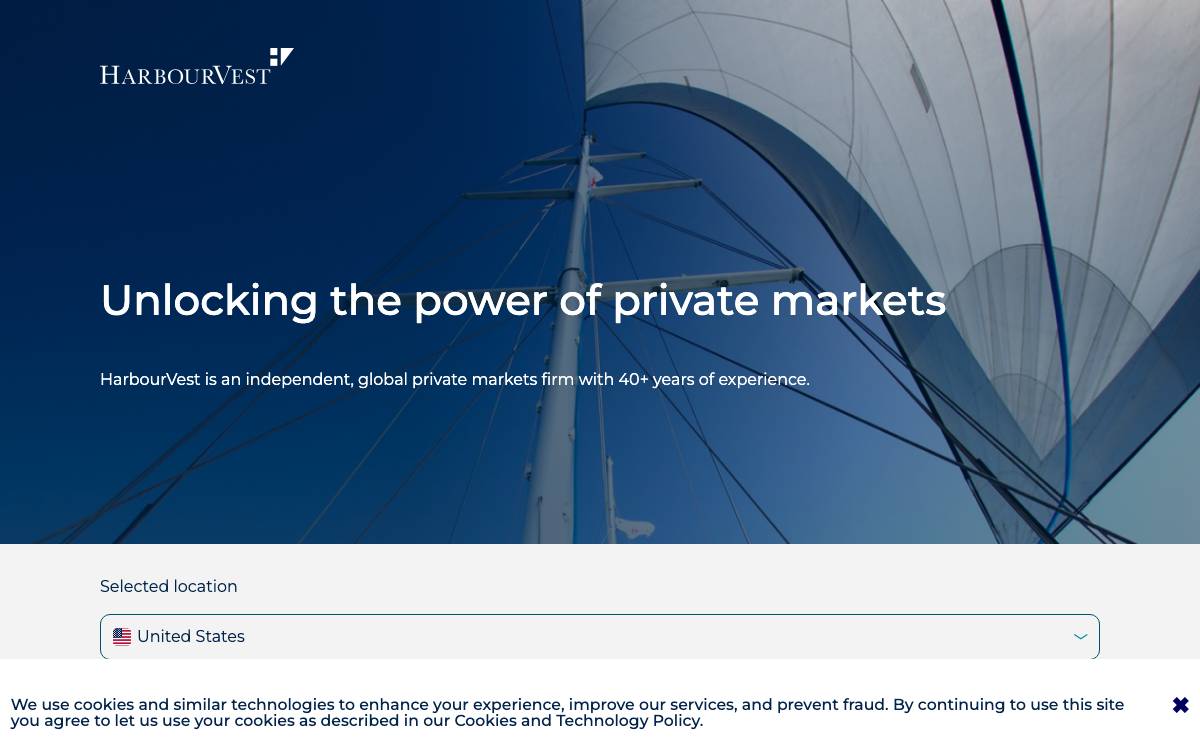 HarbourVest Partners (Canada) website preview