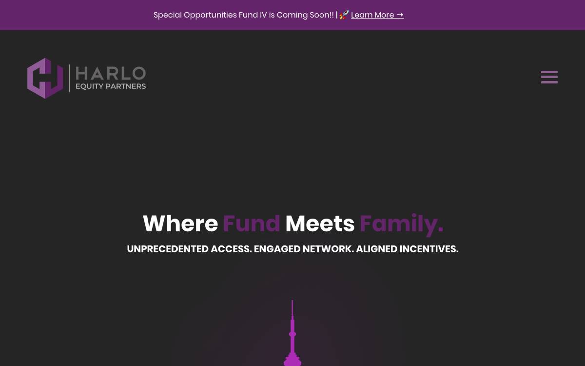 Harlo Equity Partners website preview