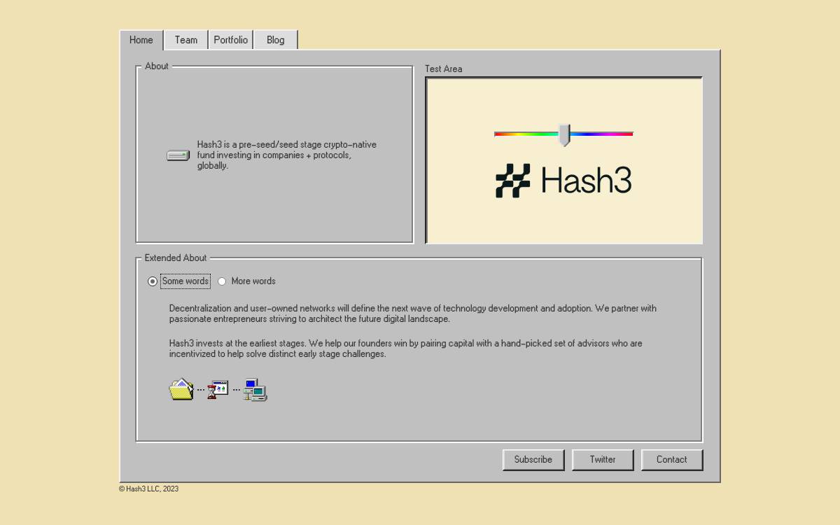 Hash3 Capital website preview