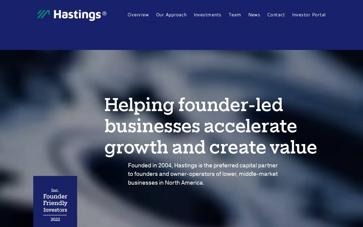Hastings website preview