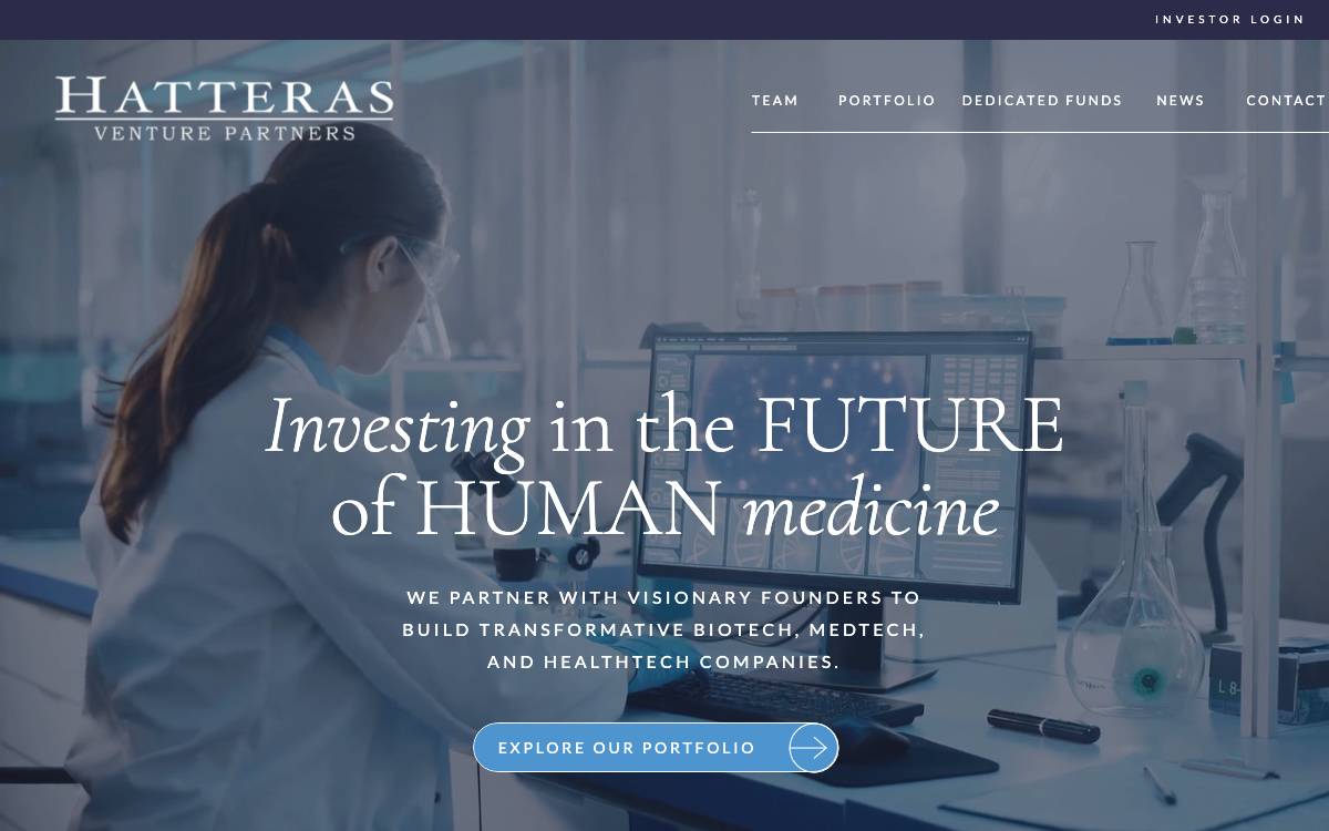 Hatteras Venture Partners website preview
