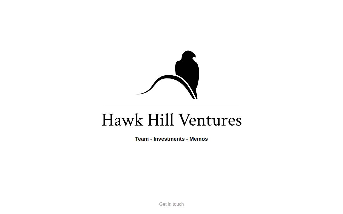 Hawk Hill Ventures website preview