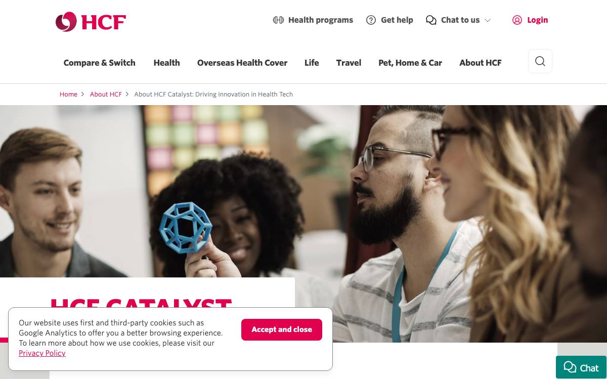 HCF Catalyst website preview