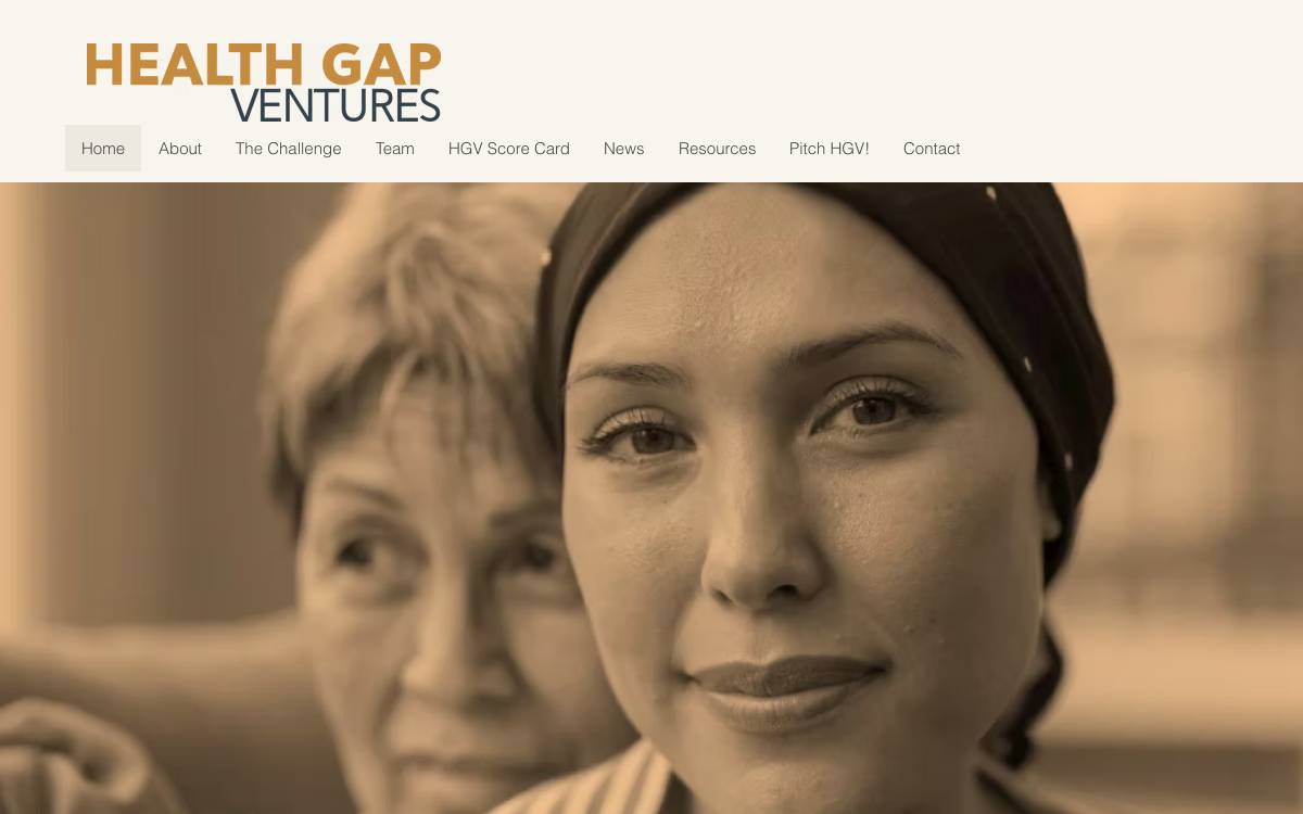 Health Gap Ventures website preview