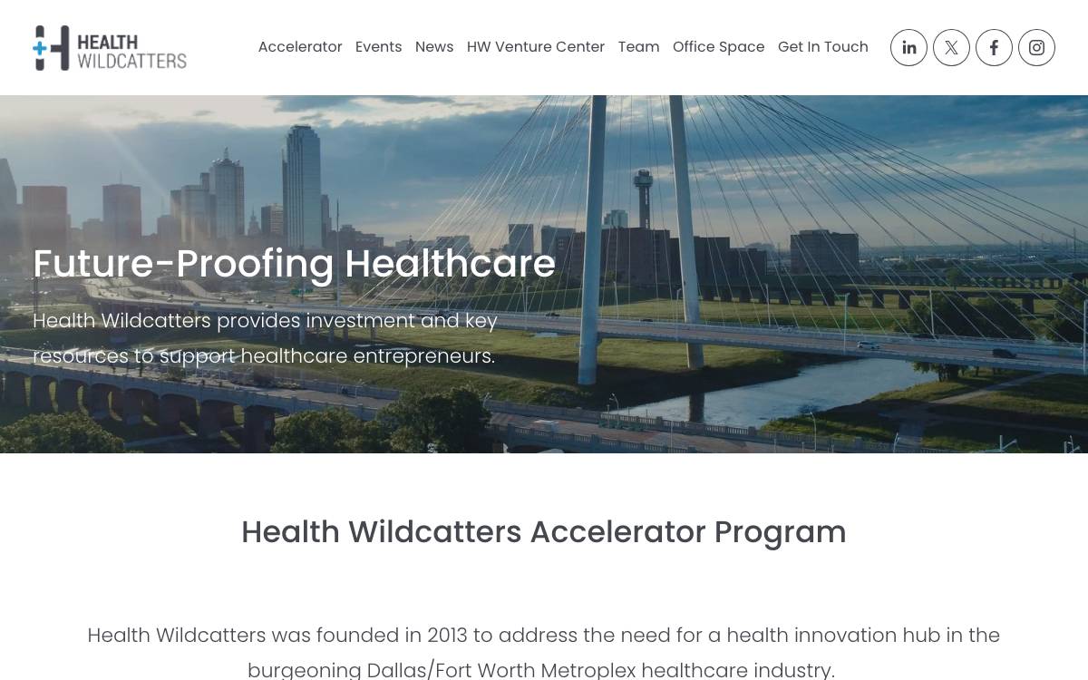 Health Wildcatters website preview