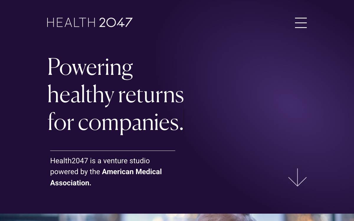 Health2047 website preview