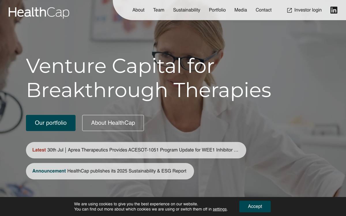 HealthCap website preview