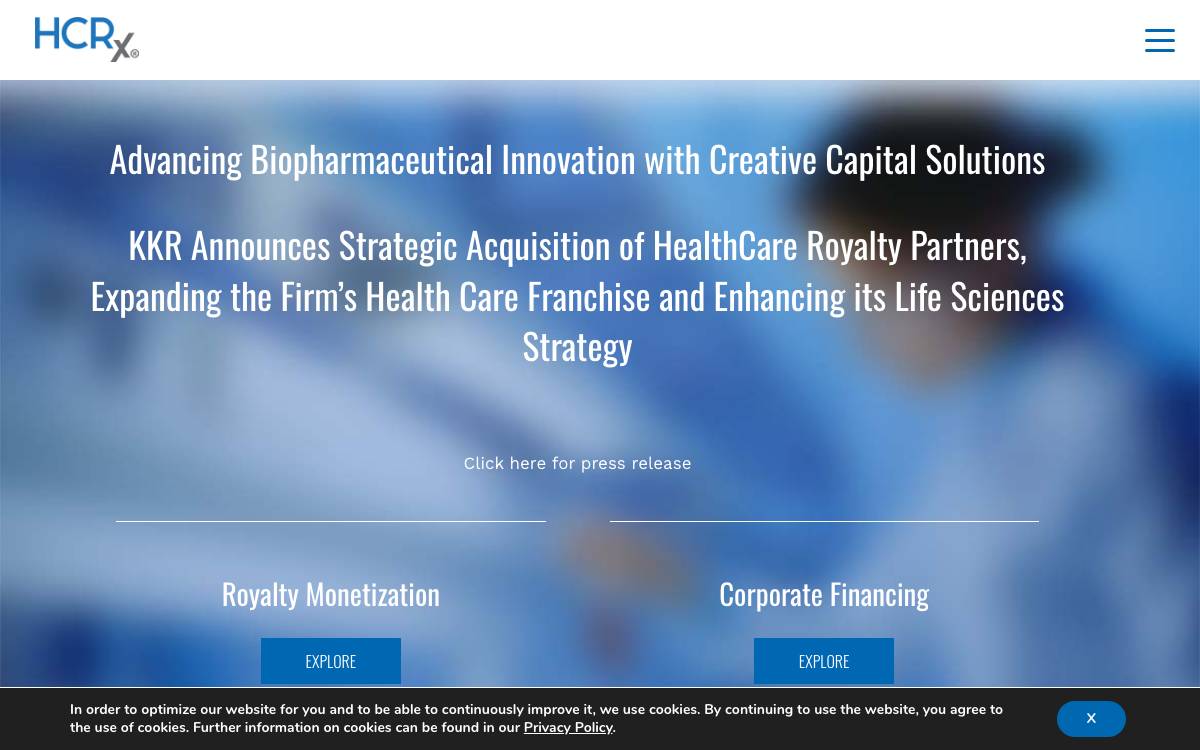 HEALTHCARE ROYALTY PARTNERS website preview