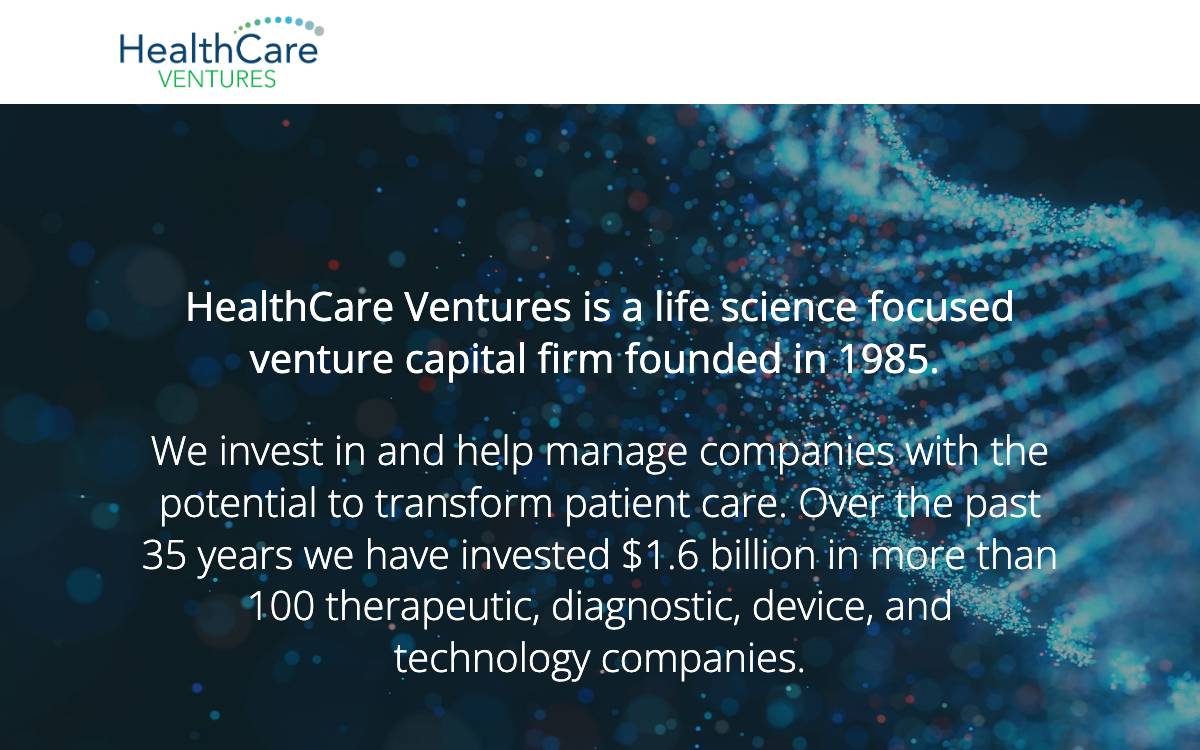 HealthCare Ventures, LLC website preview