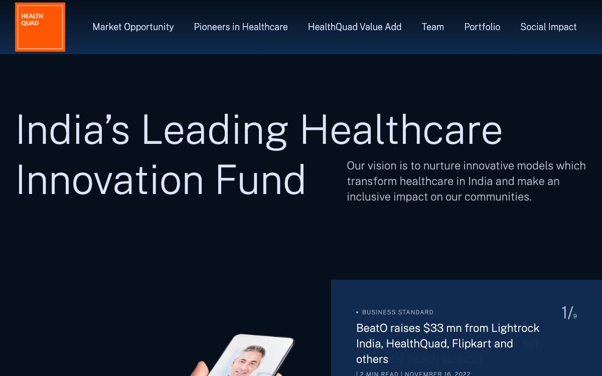 HealthQuad website preview