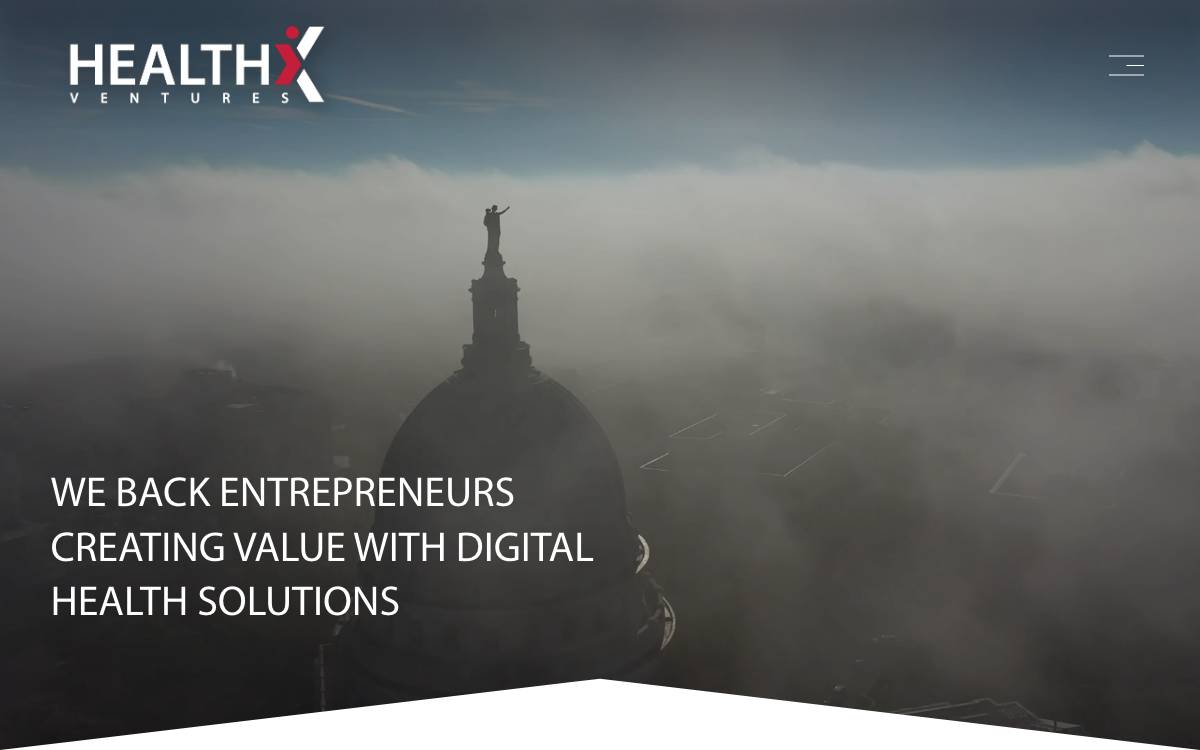 HealthX Ventures website preview