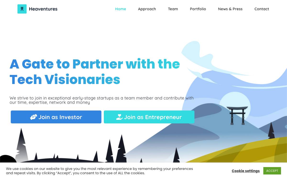 Heaventures website preview