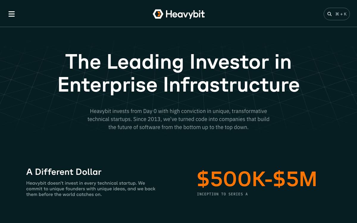 Heavybit website preview