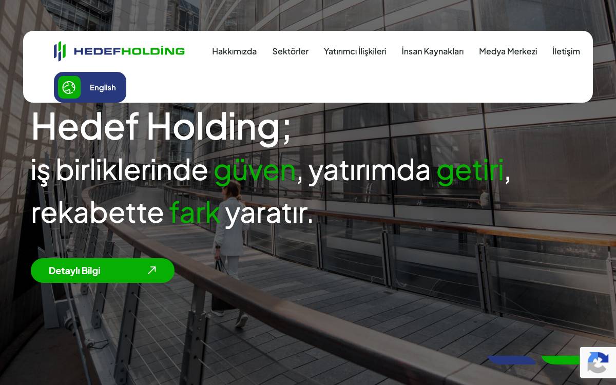 Hedef Holding website preview