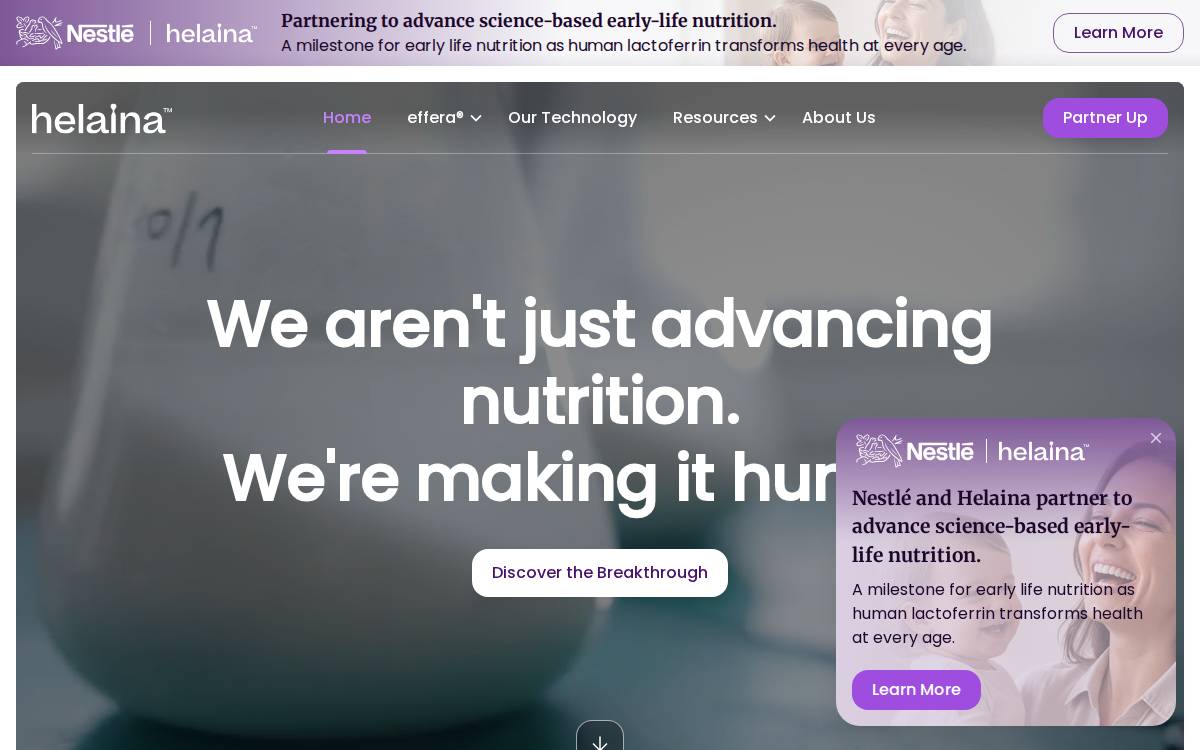 Helaina website preview
