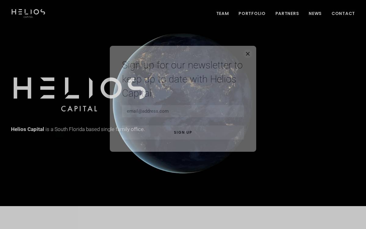 Helios Capital website preview