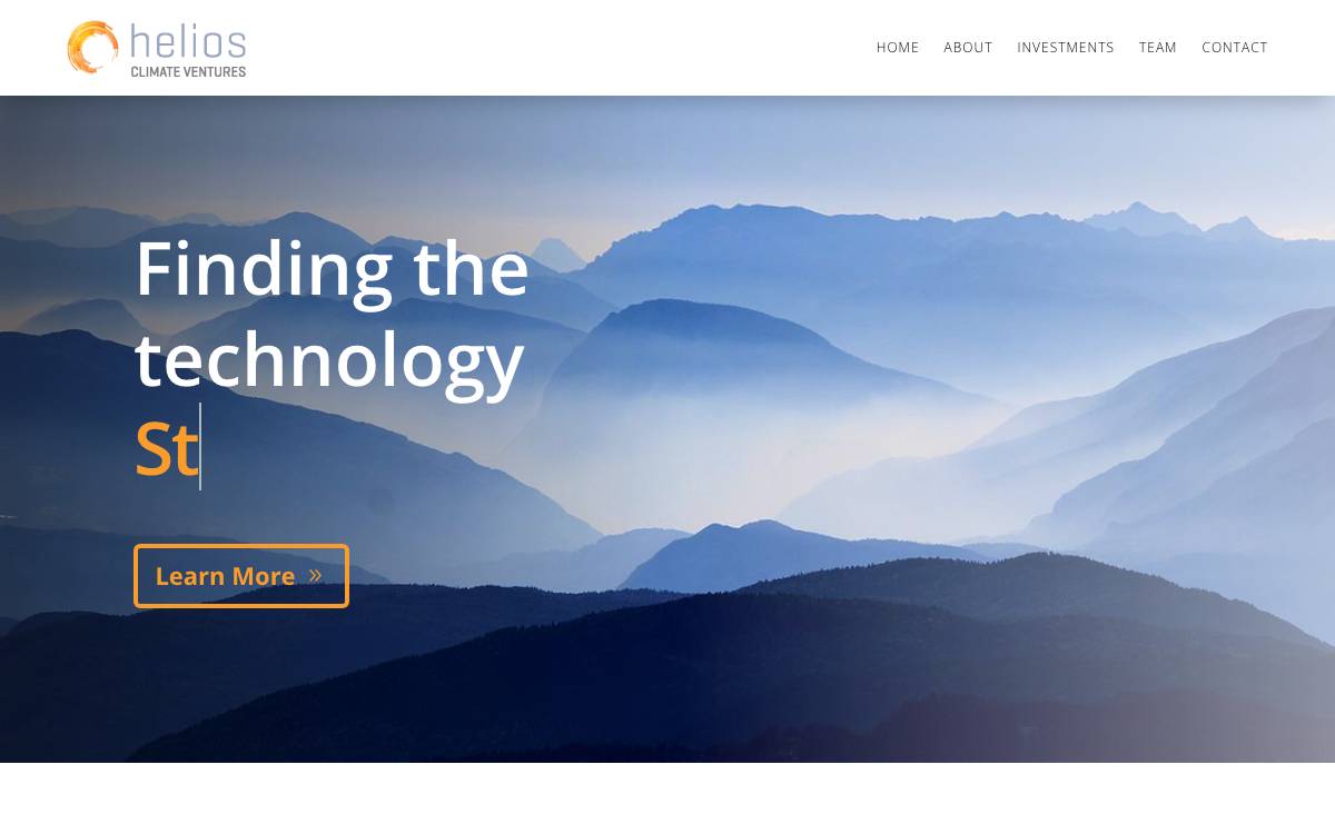 Helios Climate Ventures website preview